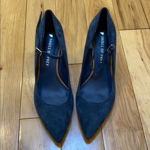 Shoes of Prey Blue suede brand new size 7